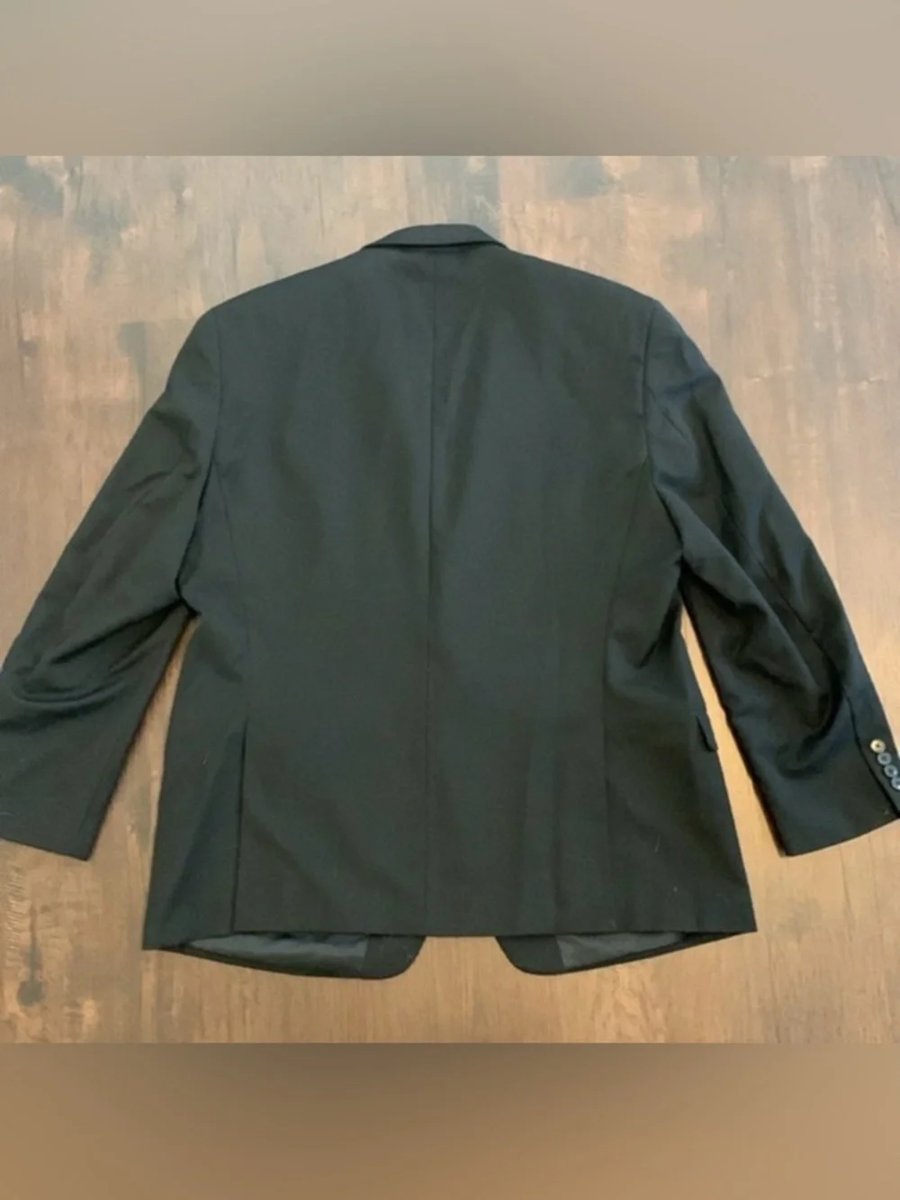CALVIN KLEIN MENS WOOL SPORT COAT SUIT BLAZER BLACK LINED 48R